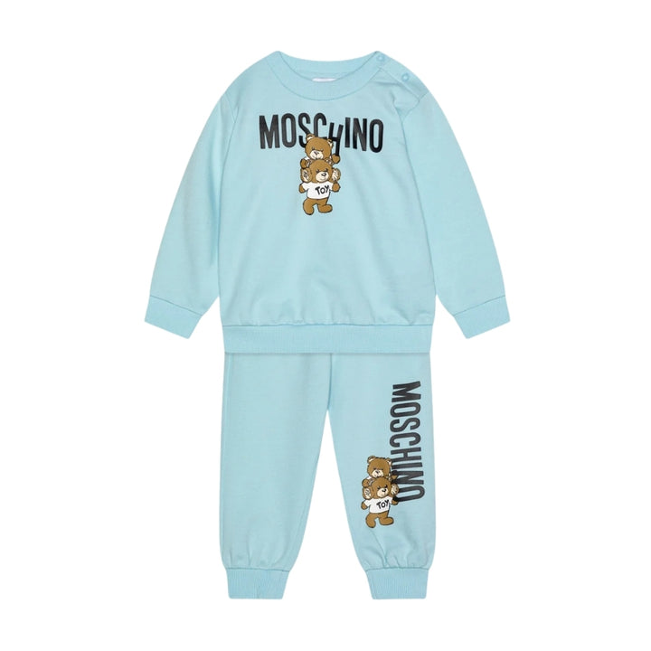 Moschino Baby – Conjunto Azul Celeste con Osito Toy