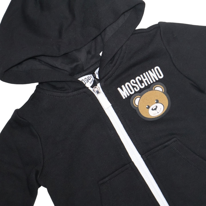 Moschino Baby – Conjunto Negro Osito Toy (Sudadera + Pantalón)