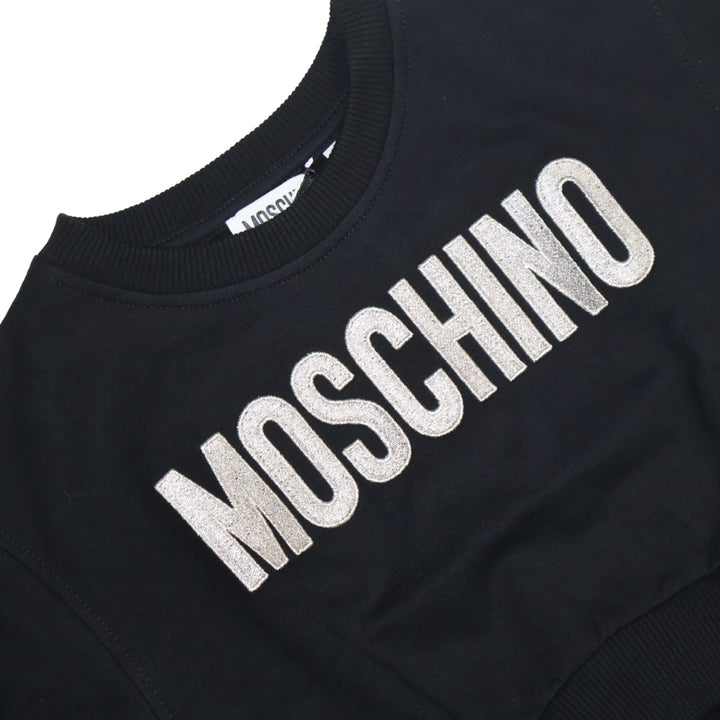 Sudadera Moschino Negra con Logo Metálico