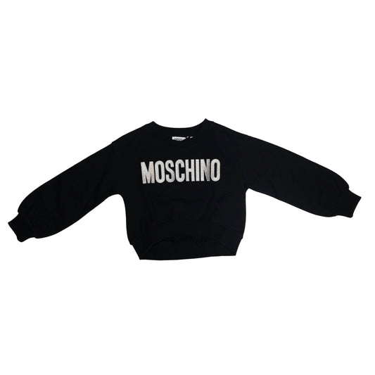 Sudadera Moschino Negra con Logo Metálico