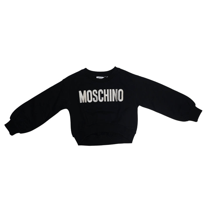 Sudadera Moschino Negra con Logo Metálico