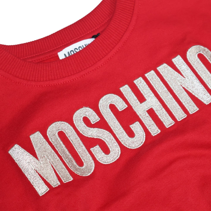 Sudadera Moschino Roja con Logo Metálico