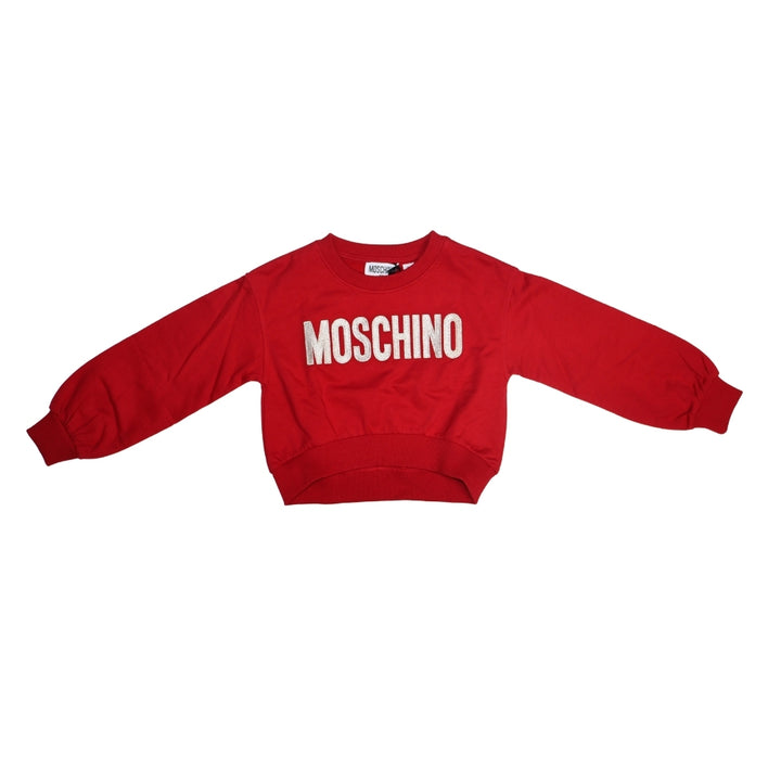 Sudadera Moschino Roja con Logo Metálico