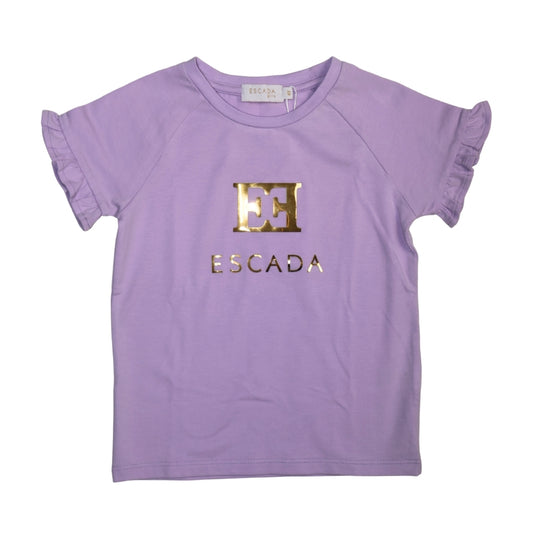 Playera Escada Lila con Logo Dorado