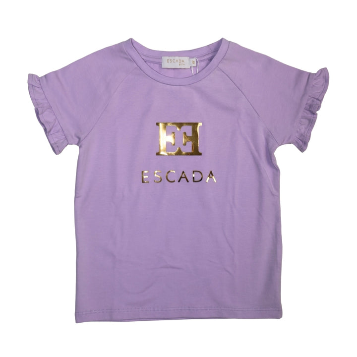 Playera Escada Lila con Logo Dorado