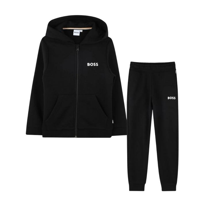 Conjunto Deportivo Negro para Niño BOSS con Sudadera y Pantalón