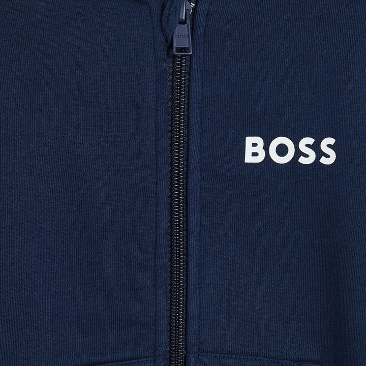 Conjunto Deportivo Azul Marino para Niño BOSS con Logo Blanco
