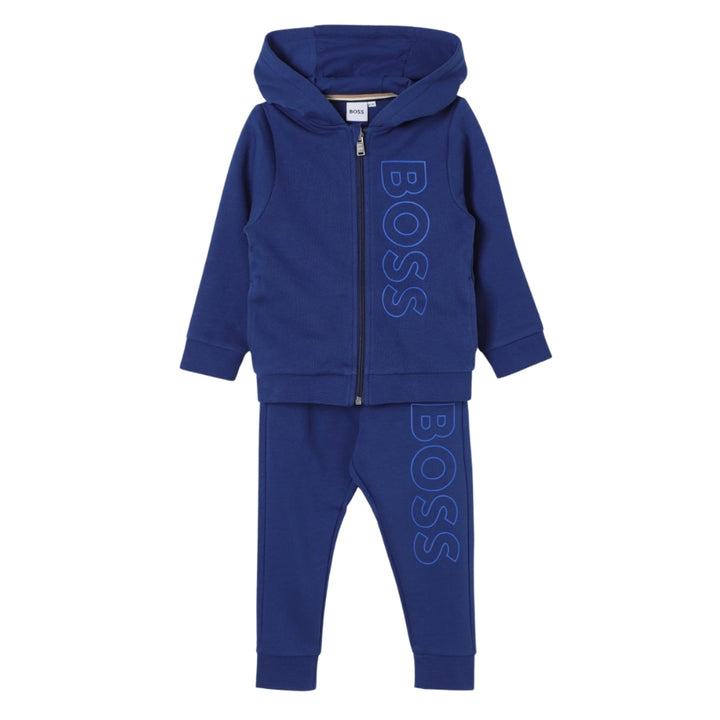 Conjunto Deportivo Azul para Bebé BOSS con Logo Vertical