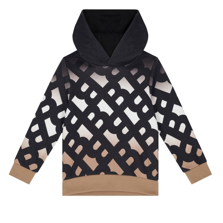 Sudadera con capucha BOSS con estampado monograma degradado