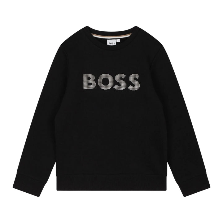 Playera BOSS negra con logo plateado