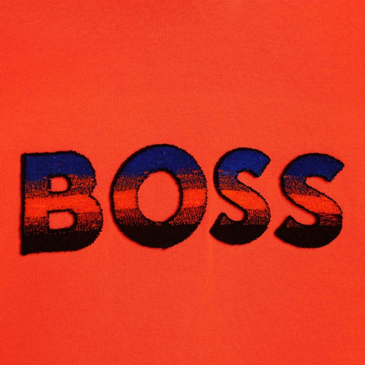 Sudadera con capucha BOSS naranja con logo degradado