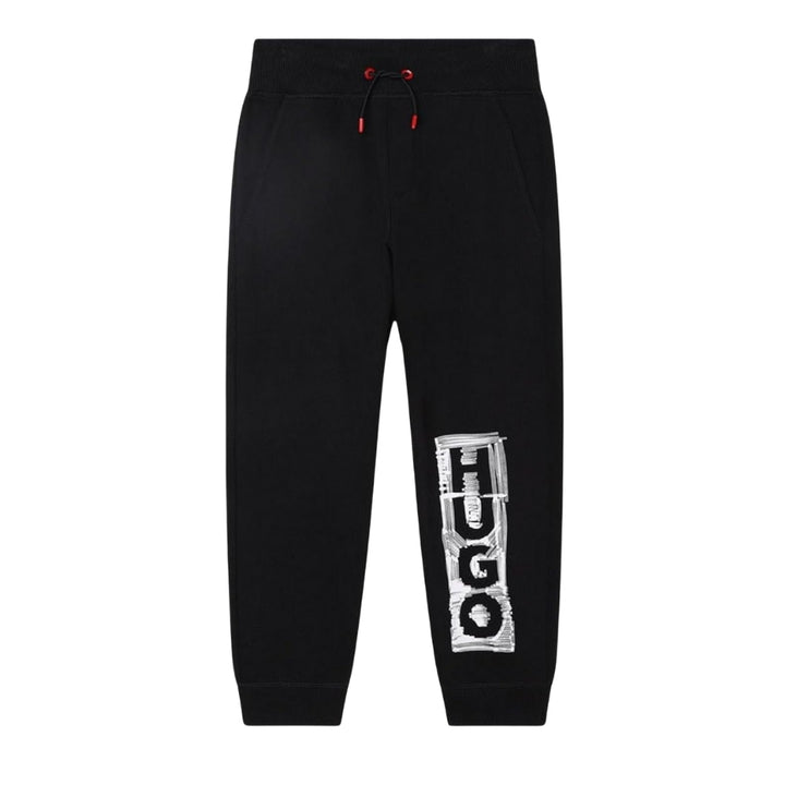 Pantalón jogger HUGO Boss negro con logo artístico