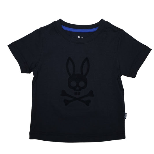 Playera Psycho Bunny Negra con Logo Tonal al Frente