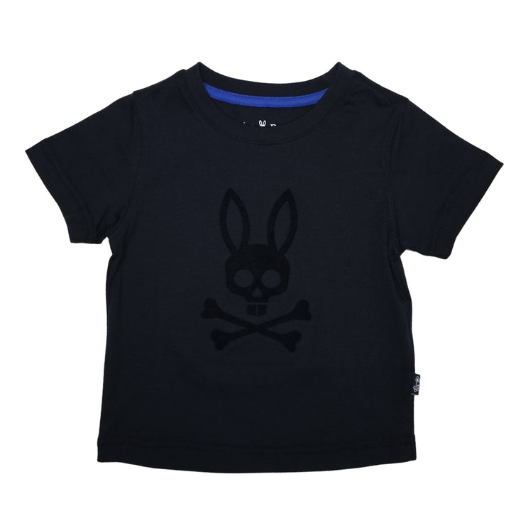 Playera Psycho Bunny Negra con Logo Tonal al Frente