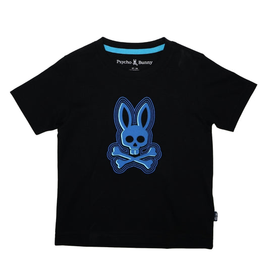 Playera Psycho Bunny Negra con Logo Azul