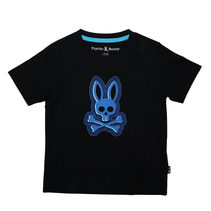 Playera Psycho Bunny Negra con Logo Azul