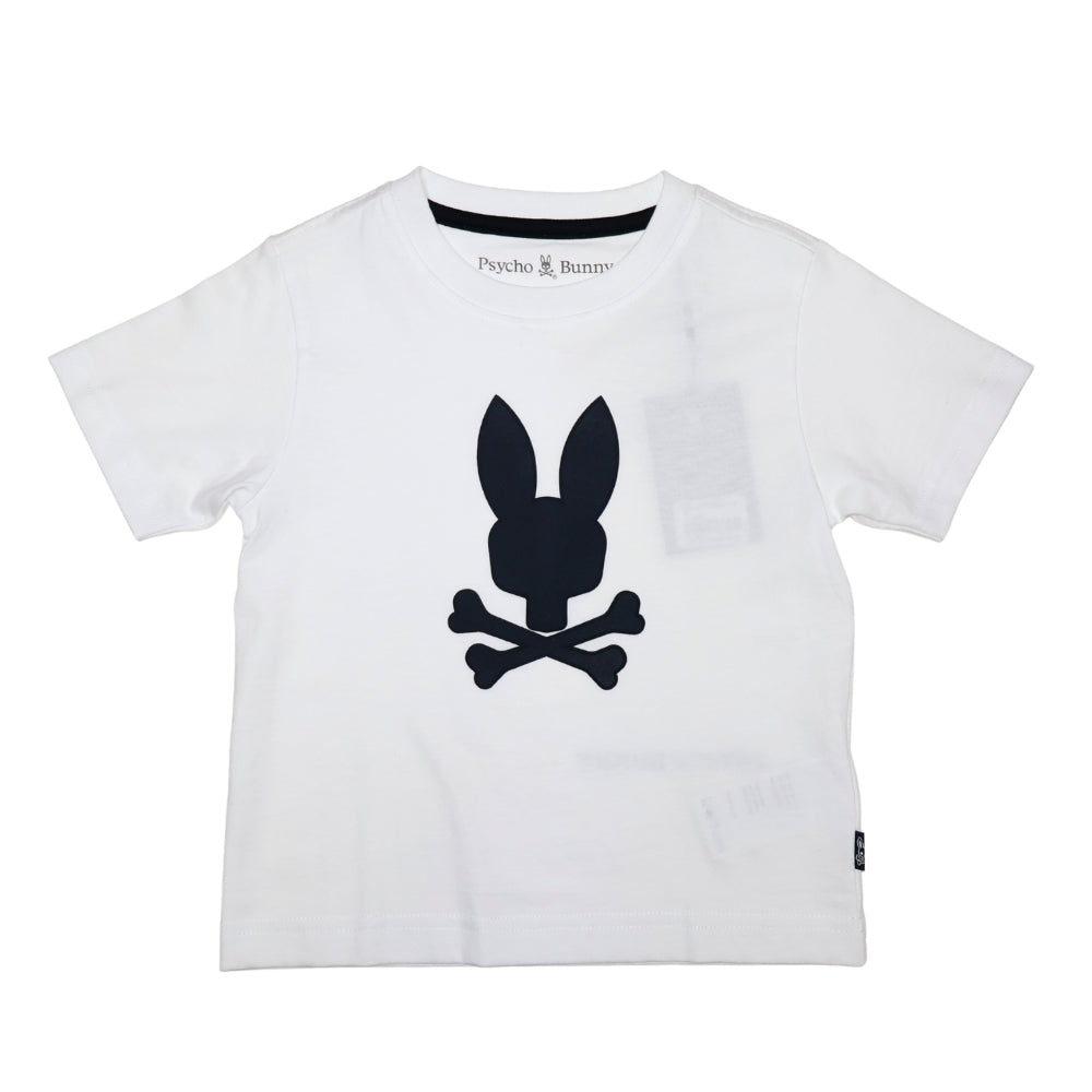 Playera Psycho Bunny Blanca con Logo Negro
