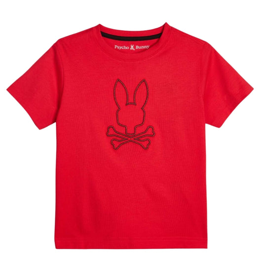 Playera Psycho Bunny Roja con Logo Bordado Negro