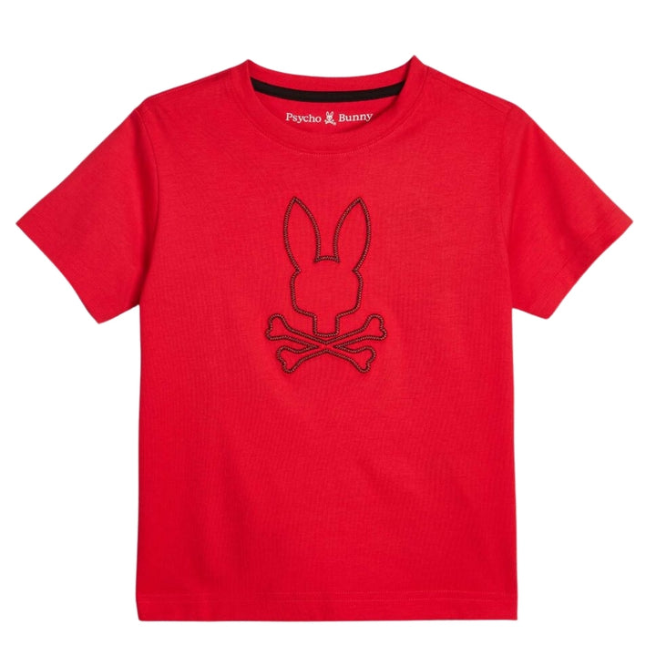 Playera Psycho Bunny Roja con Logo Bordado Negro