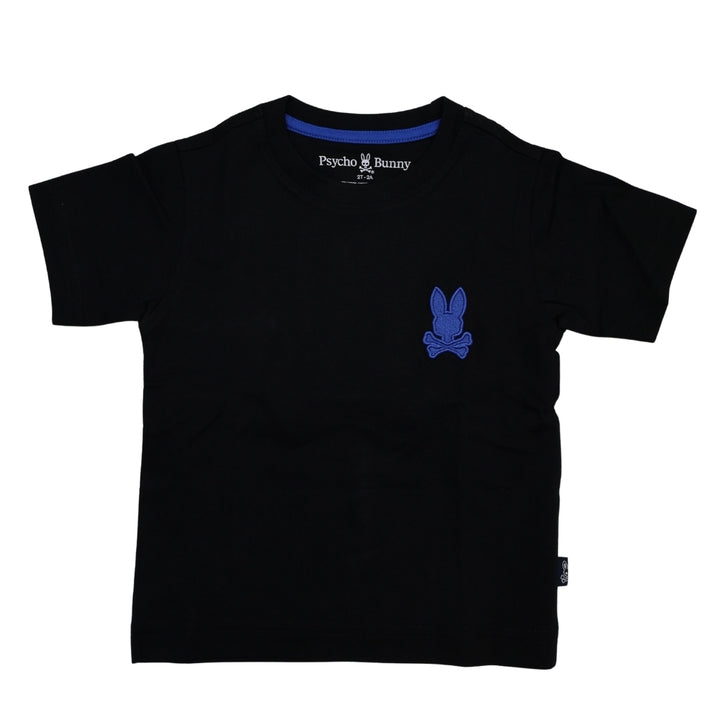 Playera Psycho Bunny Negra con Logo Azul Bordado