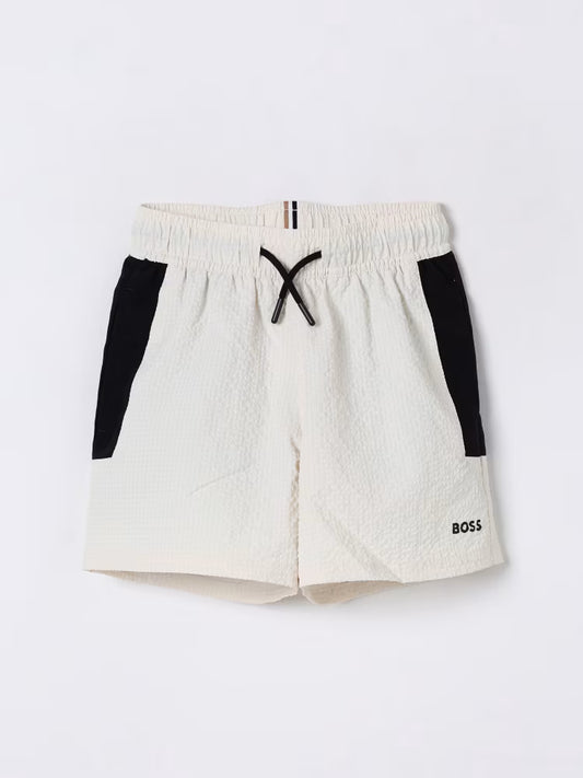 Short Boss Bicolor Para Niño en Textura Seersucker