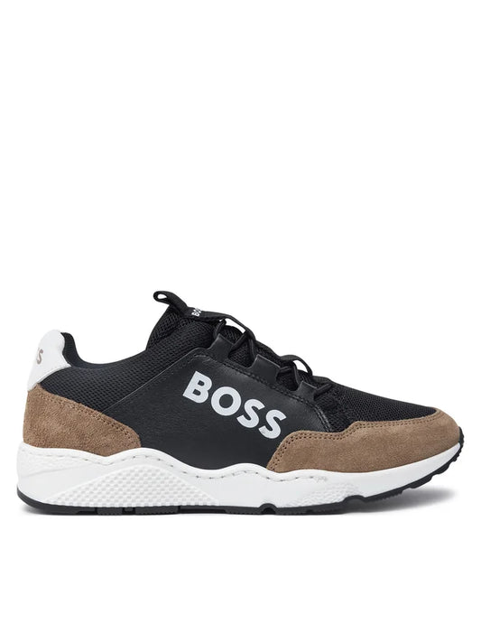 Tenis Boss negro & marrón
