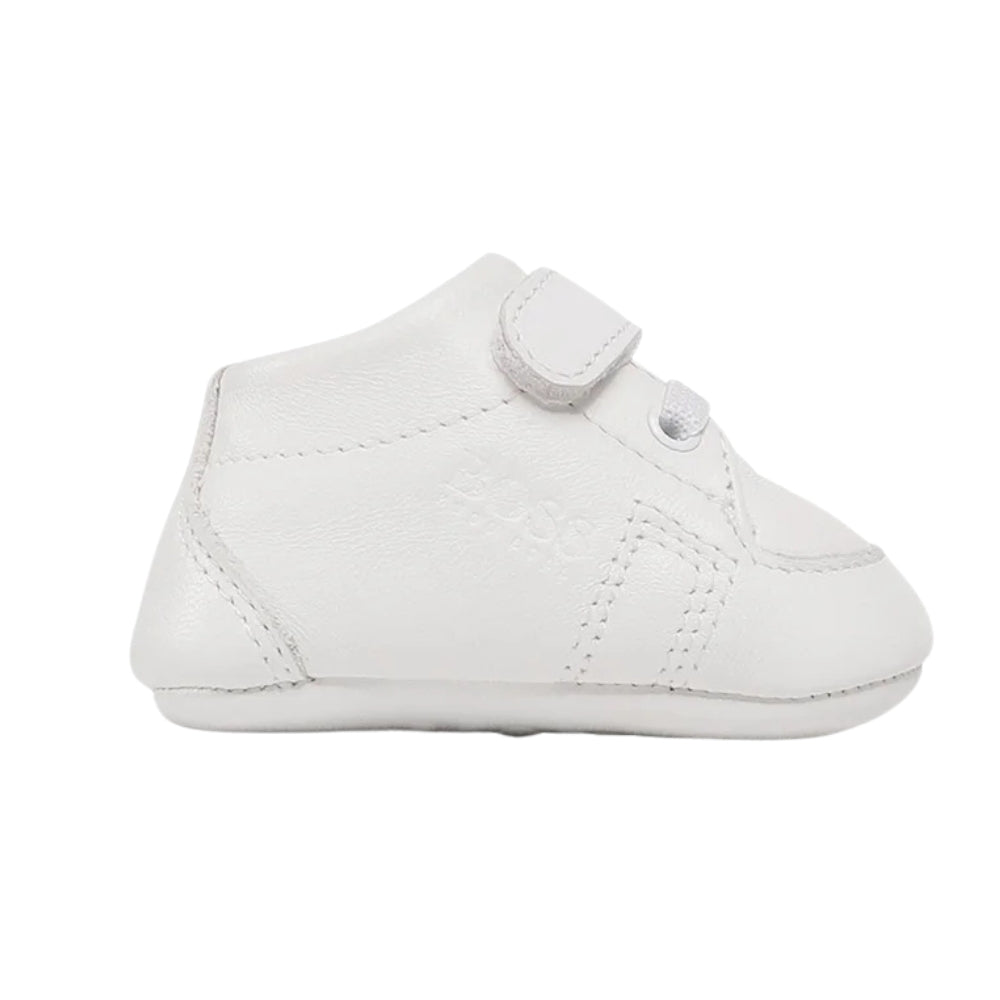 BOSS Baby Soft White Velcro Sneakers