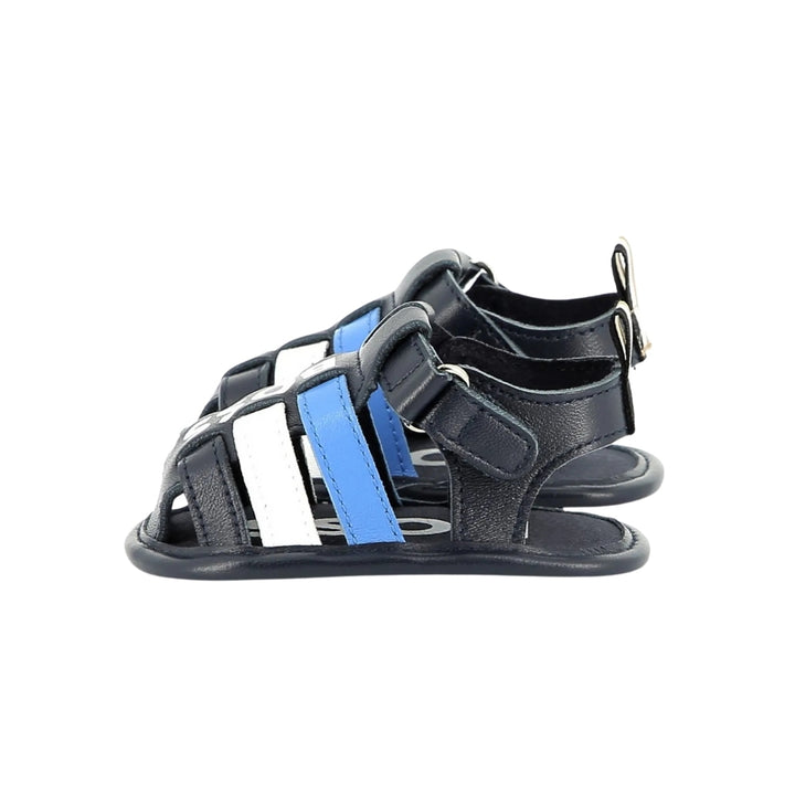 BOSS Baby Sandals Navy Blue Stripes