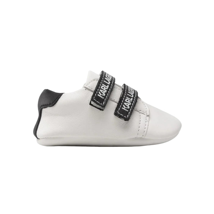Zapatos para bebé Karl Lagerfeld con doble correa – Blanco edición premium