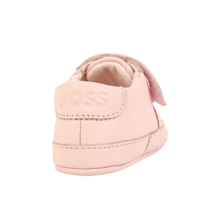BOSS Baby Pink Soft Velcro Sneakers