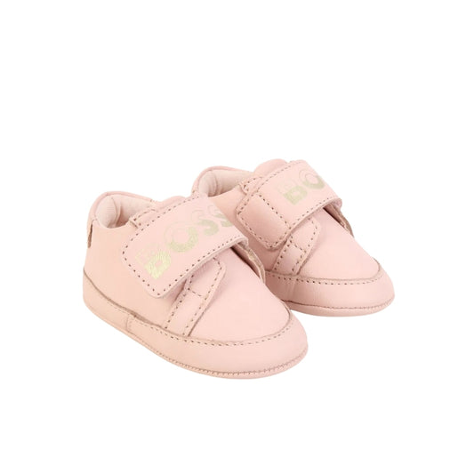 BOSS Baby Pink Soft Velcro Sneakers
