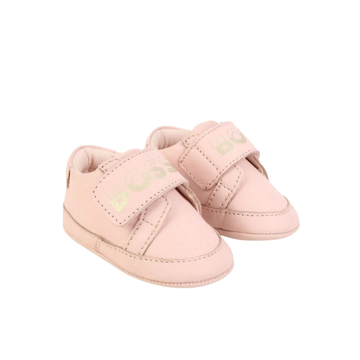 BOSS Baby Pink Soft Velcro Sneakers