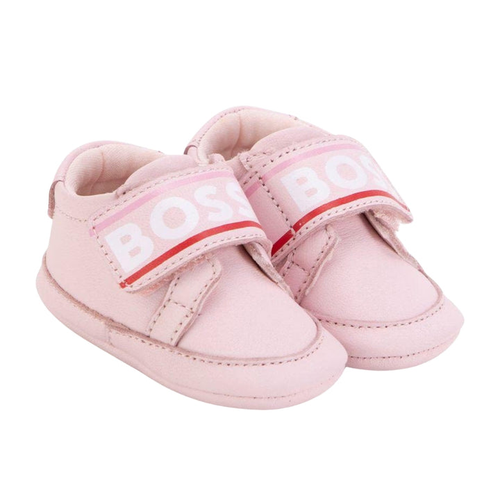 BOSS Baby Pink Velcro Sneakers