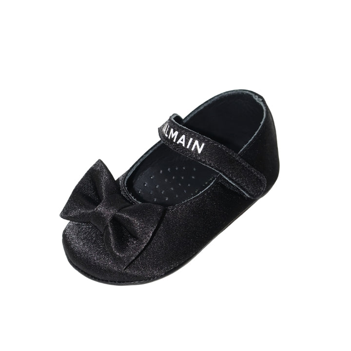 Balmain Baby Black Bow Ballet Flats