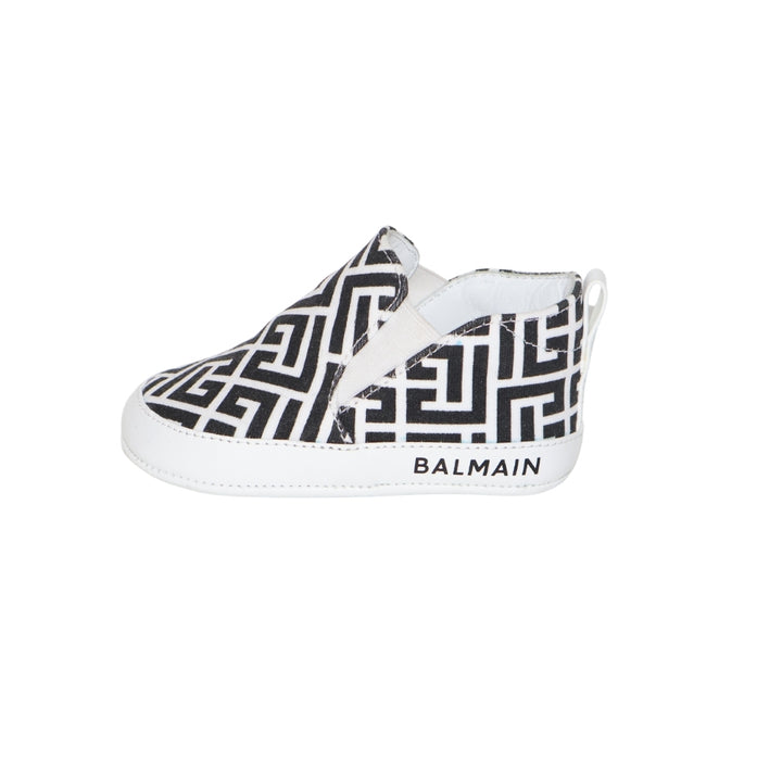 Balmain Baby Monogram Slip-On Sneakers